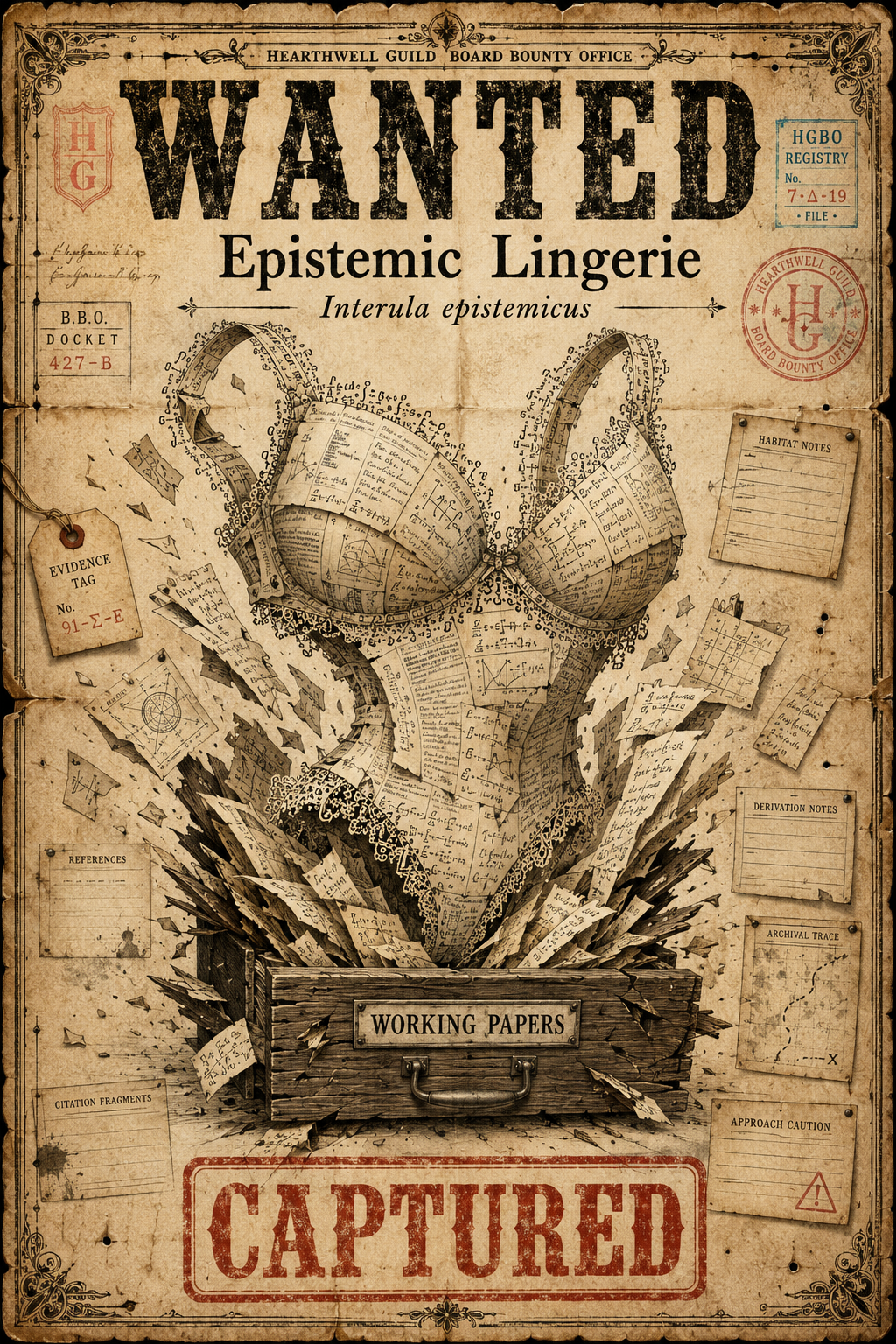 WANTED poster for the Epistemic Lingerie, Interula epistemicus